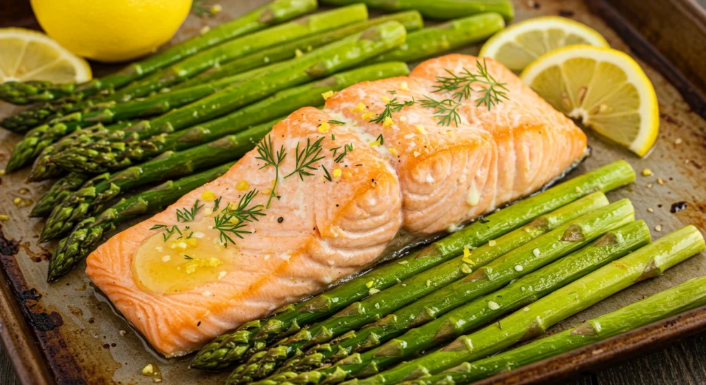 One-Pan Lemon Garlic Salmon with Asparagus: A Mediterranean-Inspired Sheet Pan Dinner